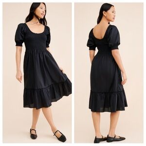 Hill House Louisa Nap Dress - Black Cotton